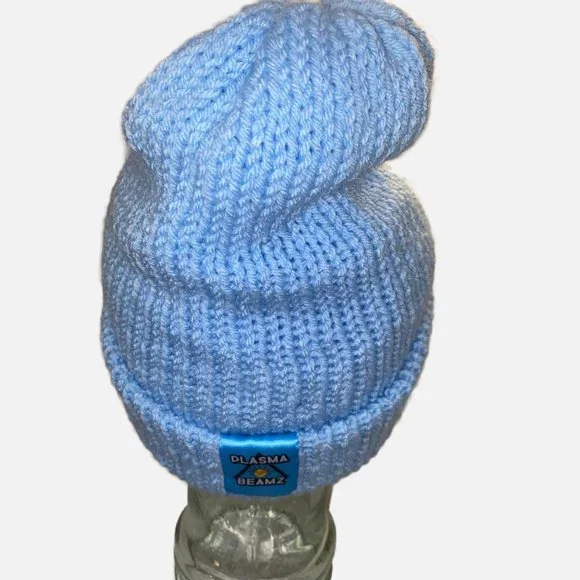 Plasma Beamz Hand Knitted Gold Skull Beanie - Picture 6 of 8